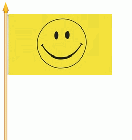 Smiley Stockflagge 30x45 cm