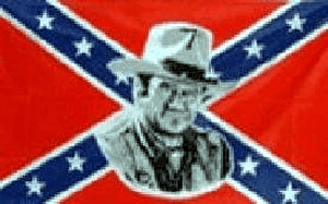 Südstaaten - Rebell mit John Wayne Flagge 90x150 cm
