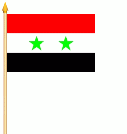 Syrien Stockflagge 30x45 cm