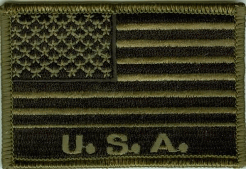 US Camo Aufnäher / Patch mit Schrift