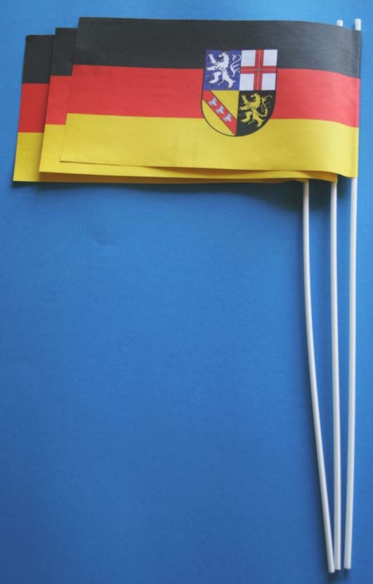 Saarland Papierflagge VPE 50 Stück