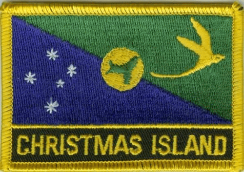 Weihnachtsinseln Aufnäher / Patch mit Schrift