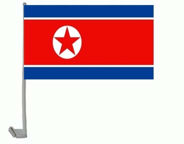 Nordkorea Autoflagge 30x45 cm