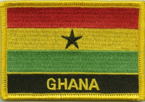 Ghana Aufnäher / Patch mit Schrift