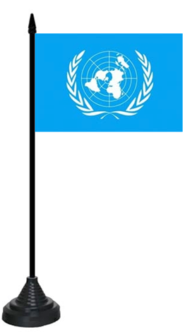 UNO Vereinte Nationen Tischflagge 10x15 cm