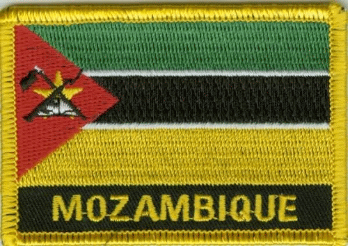Mosambik Aufnäher / Patch mit Schrift