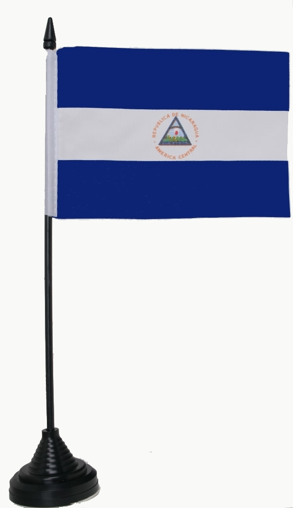 Nicaragua Tischflagge 10x15 cm