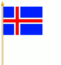 Island Stockflagge 30x45 cm