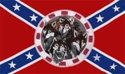 Südstaaten mit 4 Wölfen Flagge 90x150 cm