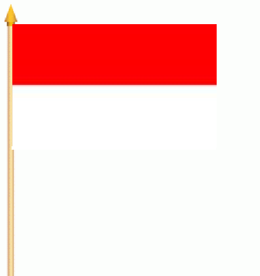 Monaco Stockflagge 30x45 cm