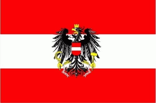 Österreich mit Wappen Flagge 150x250 cm 75d (L)