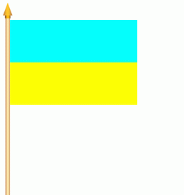 Ukraine Stockflagge 30x45 cm