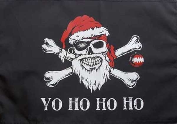 Weihnachten Pirat YOHOHOHO Flagge 90x150 cm