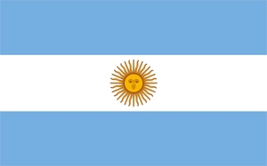 Argentinien Bootsflagge 30x45 cm