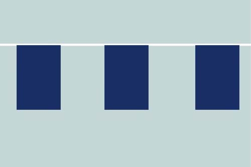 Blaue Flaggenkette 6 Meter / 8 Flaggen 30x40 cm