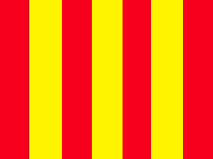 Rot-Gelb senkrecht Streifen Flagge 60x90 cm