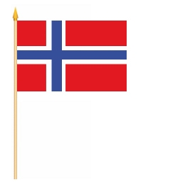Norwegen Stockflagge 30x45 cm