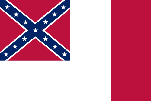 Südstaaten 3rd Confederate (1865) Flagge 90x150 cm