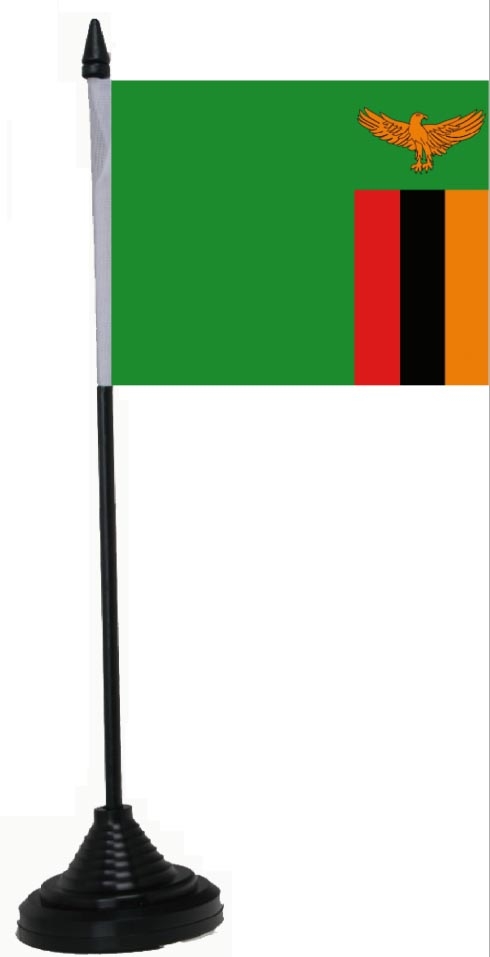 Sambia Tischflagge 10x15 cm