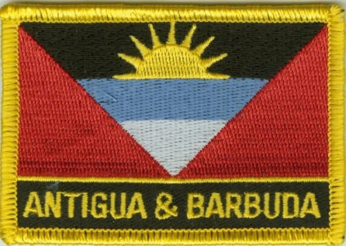 Antigua und Barbuda Aufnäher / Patch mit Schrift