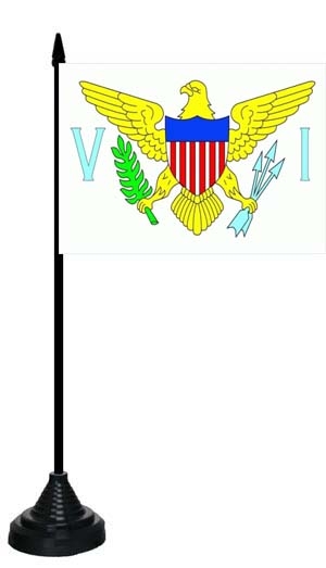 Virgin Islands USA Tischflagge 10x15 cm