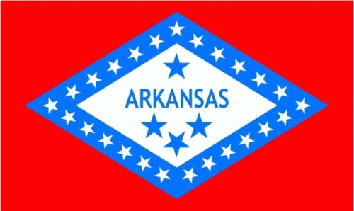 Arkansas Aufkleber 8 x 5 cm