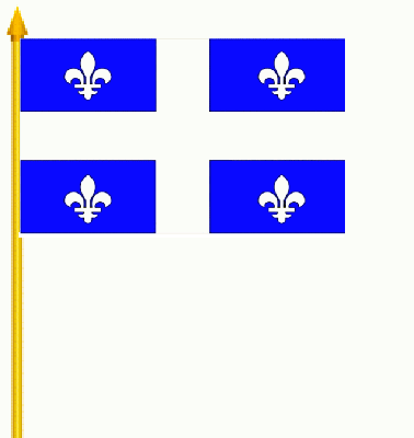 Quebec Stockflagge 30x45 cm