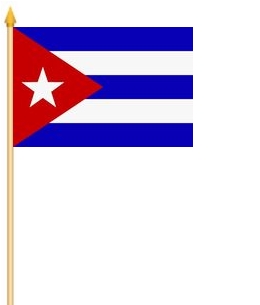 Kuba Stockflagge 30x40 cm