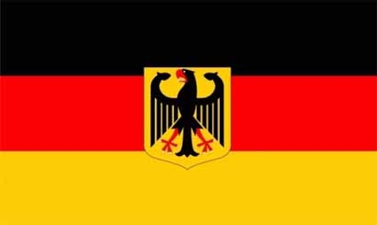 Deutschland mit Adler Hohlsaum/Tunnel Flagge 90x150 cm