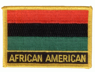 African American Afro Aufnäher / Patch mit Schrift