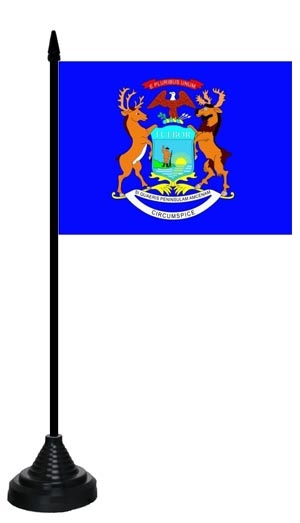 Michigan Tischflagge 10x15 cm