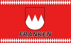 Franken 3 roter Untergrund Flagge 90x150 cm