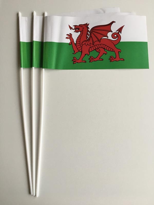 Wales Papierflagge VPE 50 Stück