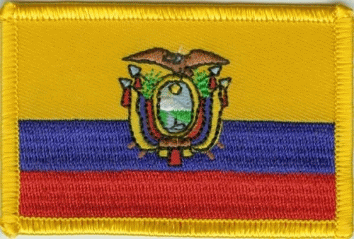 Ecuador kleine Aufnäher / Patch 4x6 cm