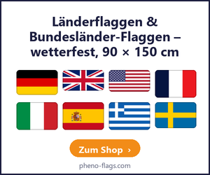 Länderflaggen & Bundesländer-Flaggen, wetterfest – zum Flaggen-Shop von PHENO FLAGS