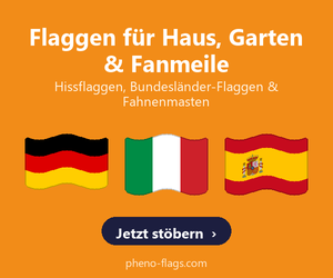 Flaggen für Haus, Garten & Fanmeile – Hissflaggen, Bundesländer-Flaggen & Fahnenmasten bei PHENO FLAGS