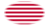 Sons of Liberty (USA um 1765, 13 Streifen)-Flagge als ovale Vignette