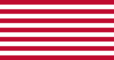 Flaggengrafiken Sons of Liberty (USA um 1765, 13 Streifen)
