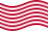 Wehende Sons of Liberty (USA um 1765, 13 Streifen)-Flagge statisch