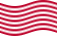 Wehende Sons of Liberty (USA um 1765, 13 Streifen)-Flagge statisch