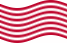 Wehende Sons of Liberty (USA um 1765, 13 Streifen)-Flagge statisch