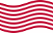 Wehende Sons of Liberty (USA um 1765, 13 Streifen)-Flagge statisch