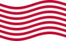 Wehende Sons of Liberty (USA um 1765, 13 Streifen)-Flagge statisch