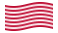 Sons of Liberty (USA um 1765, 13 Streifen)-Flagge wehend