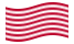 Sons of Liberty (USA um 1765, 13 Streifen)-Flagge wehend