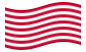 Sons of Liberty (USA um 1765, 13 Streifen)-Flagge wehend