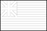 Flagge Grand Union (USA 1775-1777) zum Ausmalen