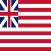 Grand Union (USA 1775-1777)-Flagge quadratisch