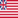 Grand Union (USA 1775-1777)-Flagge quadratisch