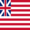 Grand Union (USA 1775-1777)-Flagge quadratisch